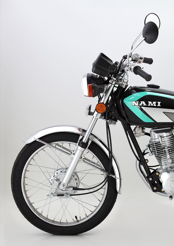 Classic motorcycle, side view